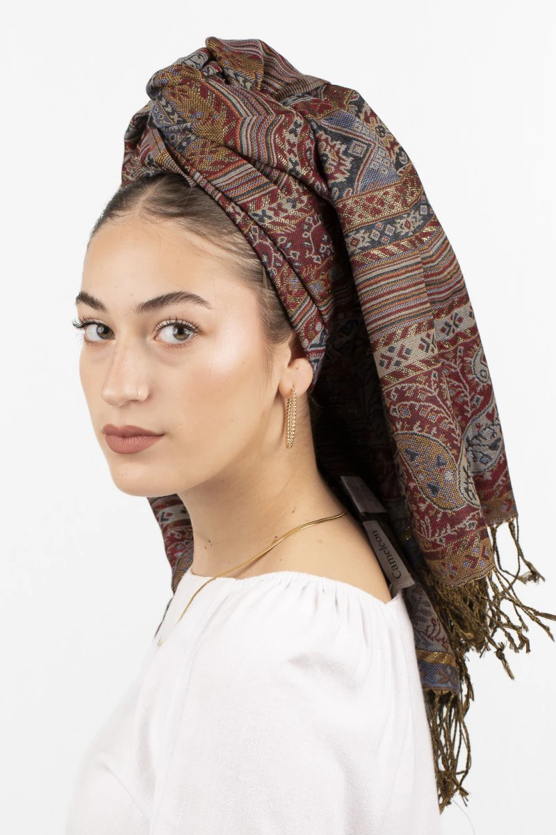 פשמינה פסים זהב