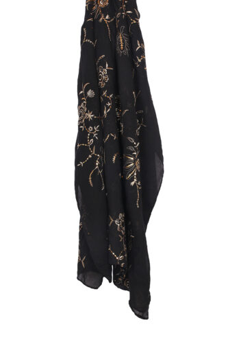 מטפחת שקד רקומה שחור