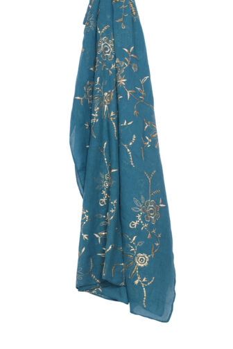 מטפחת שקד רקומה טורקיז