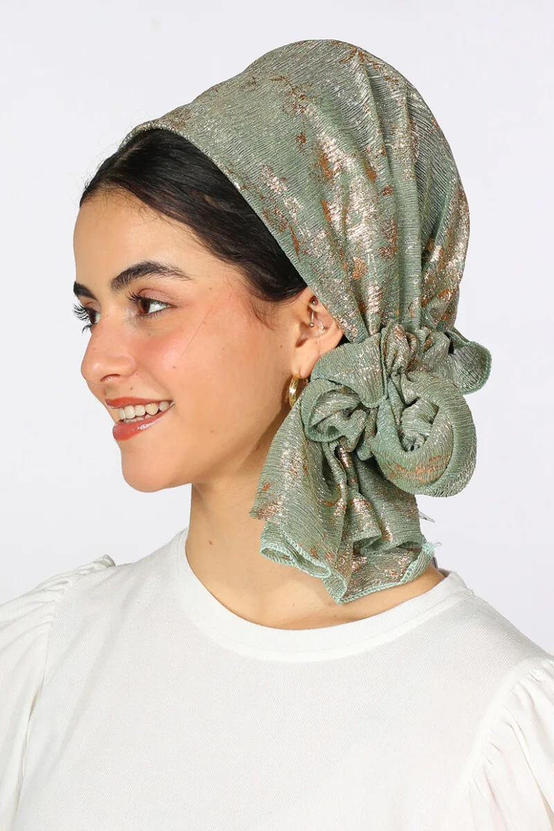 צעיף פרח +גומי